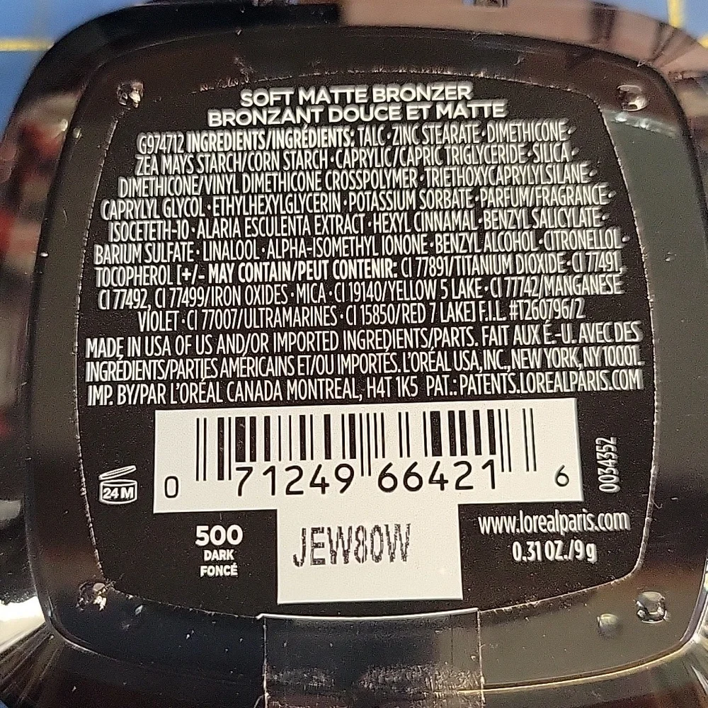 L'Oreal Infallible 24H Fresh Wear Bronzer - 500 Dark New